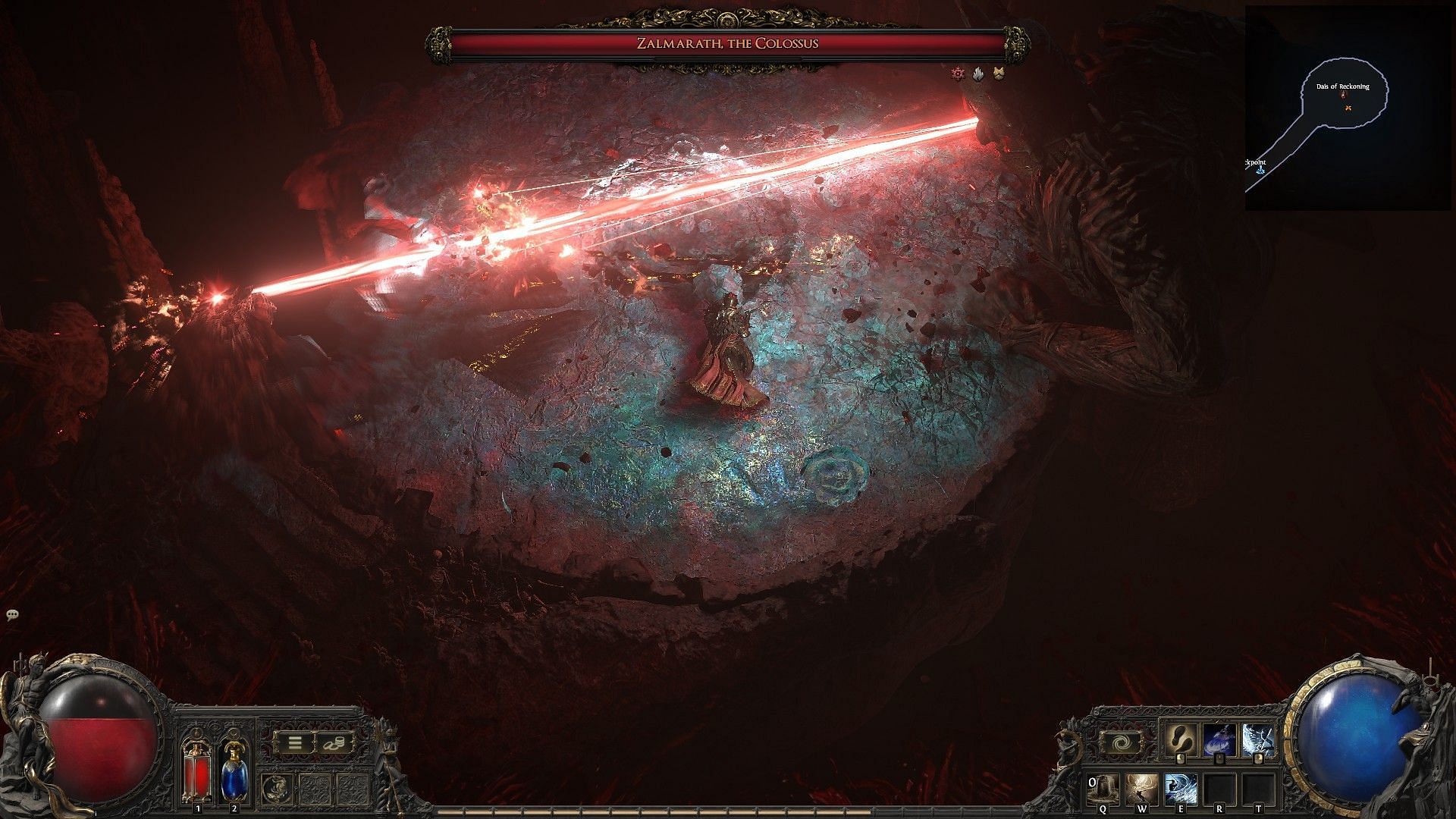 Laser attack from the boss (Image via GGG)