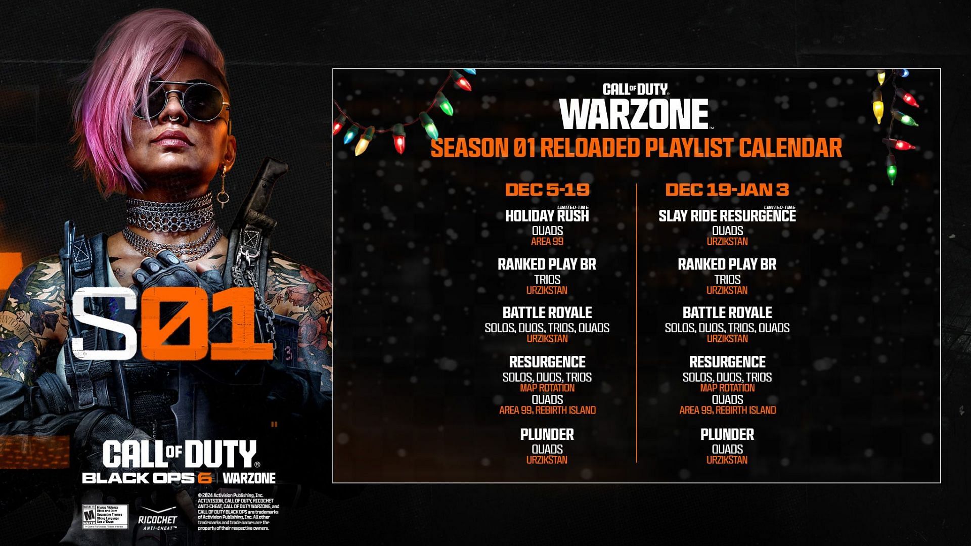 Warzone playlist update (December 19, 2024 - January 3, 2025) (Image via Activision)