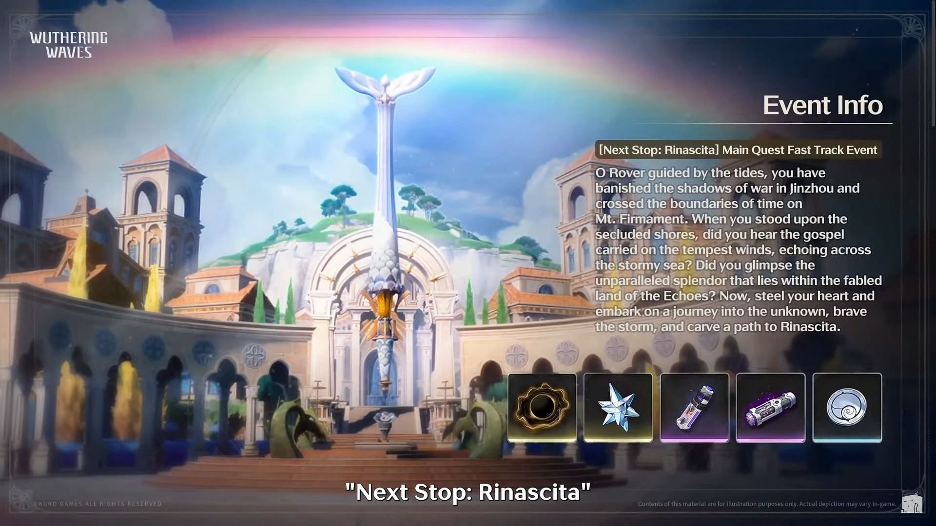 Next Stop: Rinascita feature to let players quick start the 2.0 content (Image via Kuro Games)