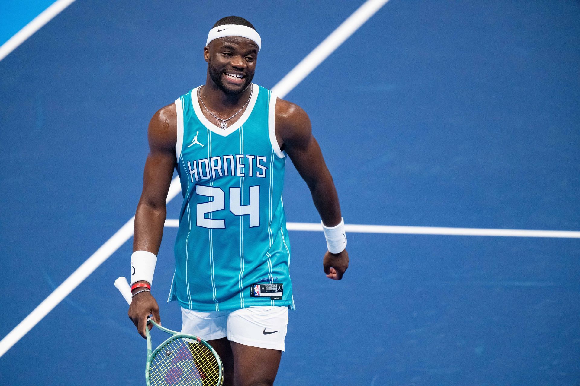 Frances Tiafoe during his Charlotte Invitational match against Carlos Alcaraz - Source: Getty