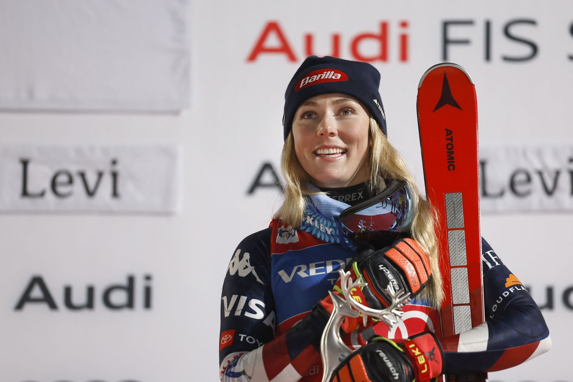 Mikaela Shiffrin at the Audi FIS Alpine Ski World Cup - Women&#039;s Slalom - (Source: Getty)