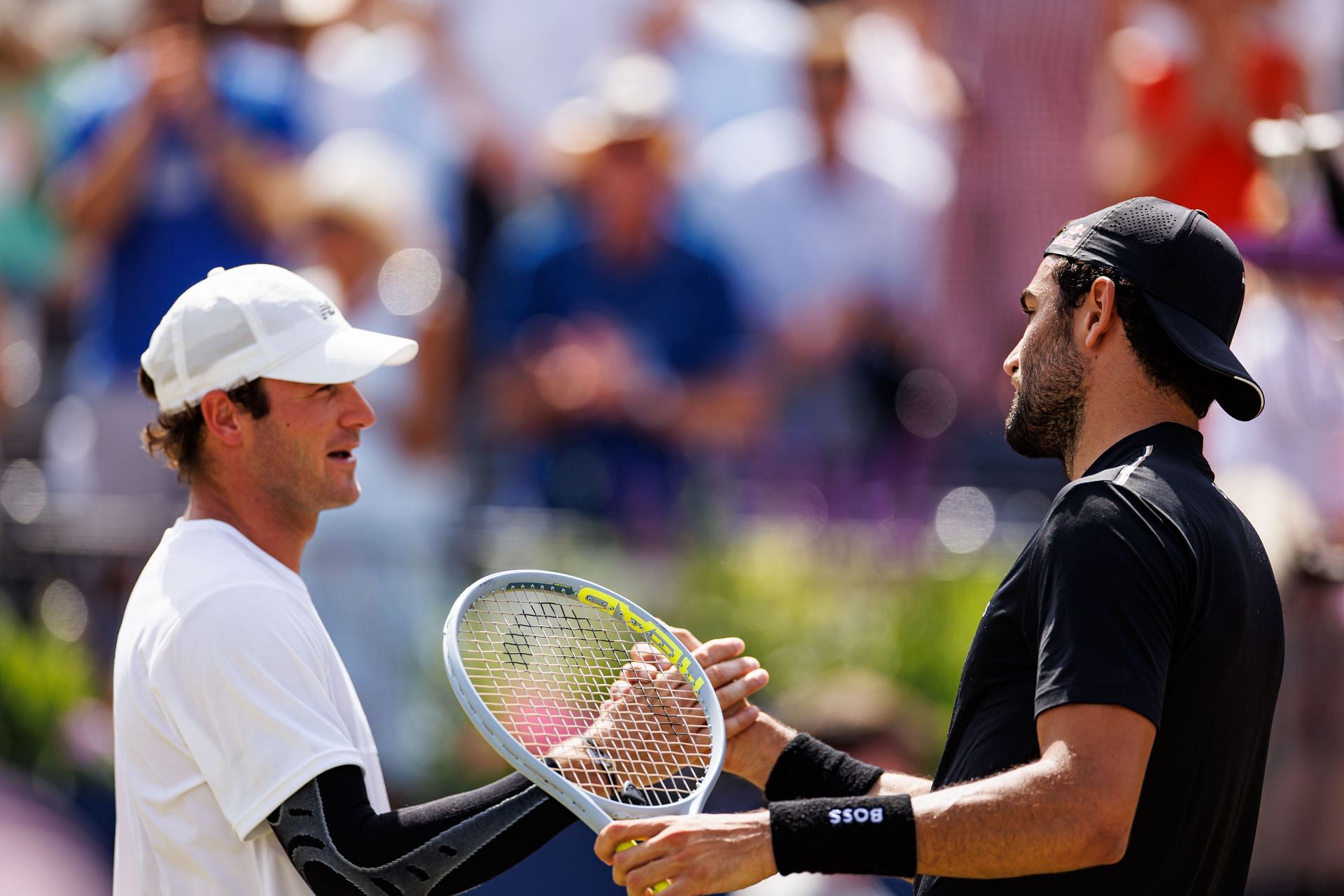 Paul (L) and Berrettini (R) pictured at the 2022 Queen's Club Championships in London - Image Source: Getty