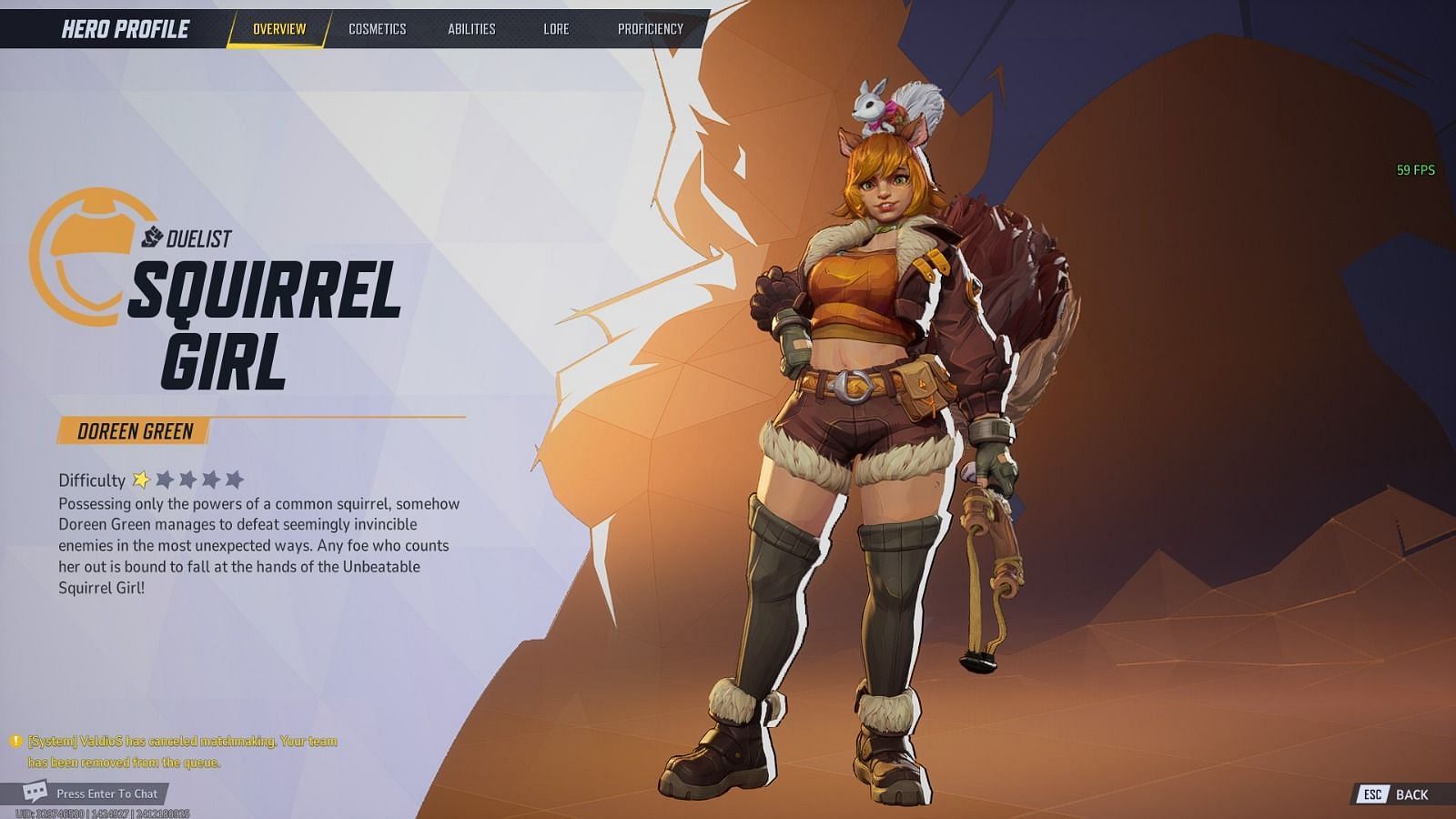 Squirrel Girl&#039;s default skin in Marvel Rivals (Image via NetEase Games)