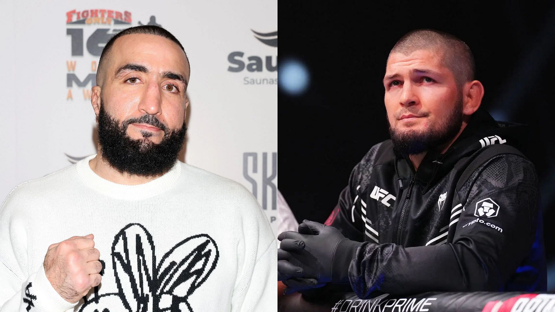 Belal Muhammad (left) has previously grappled with Khabib Nurmagomedov (right) [Images courtesy: Getty Images]