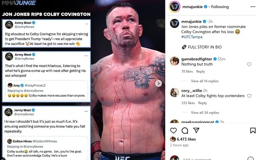 Jorge Masvidal reactsto Jon Jones' posts