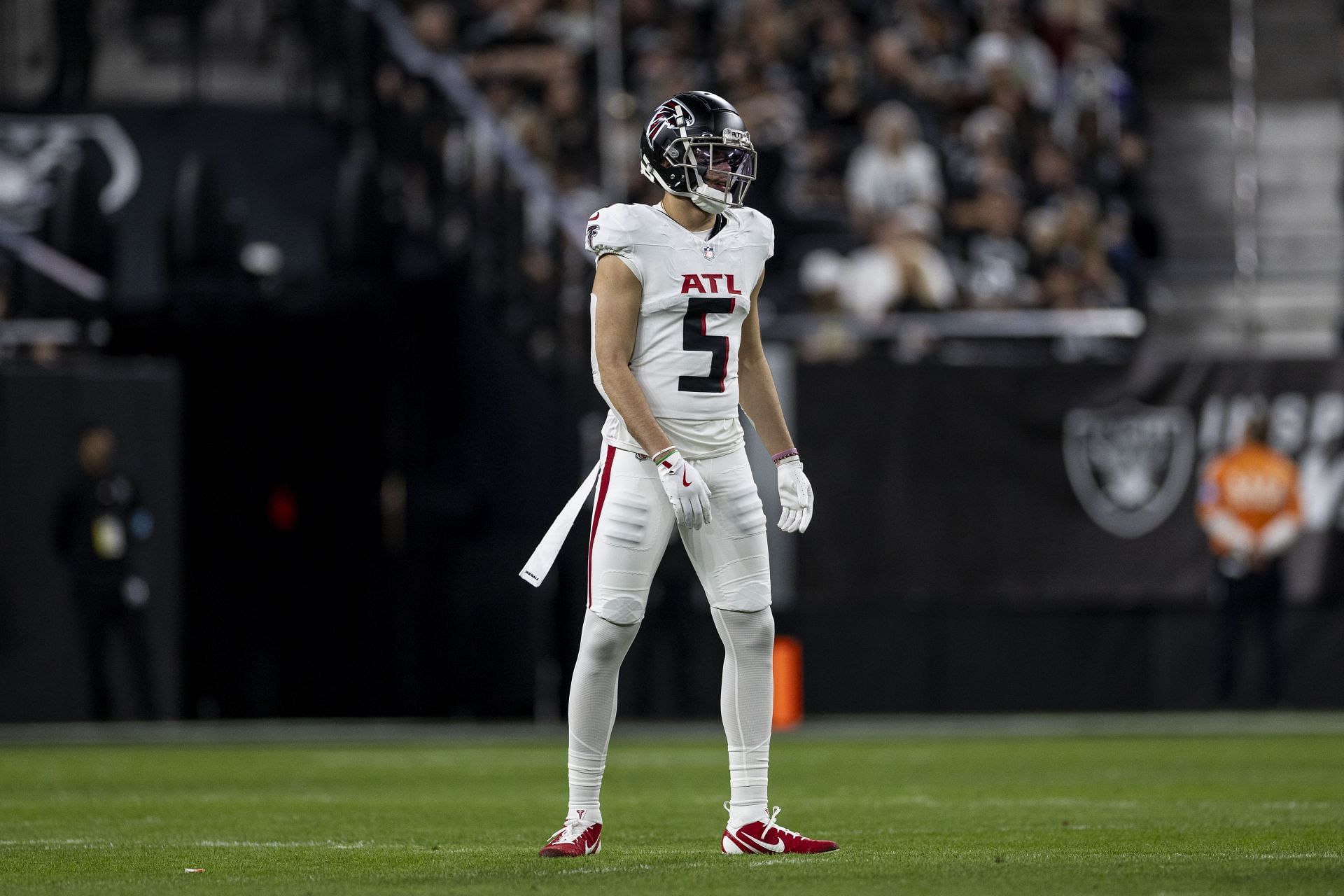 Drake London during Atlanta Falcons v Las Vegas Raiders - Source: Getty