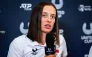 Iga Swiatek talks to media at United Cup 2025