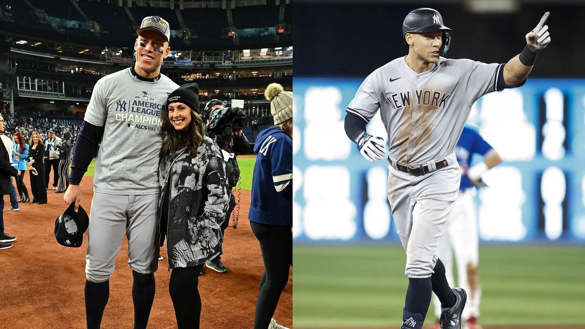 Aaron Judge and his wife were in an airport when they finalized the deal with the Yankees (Source: Getty Images)