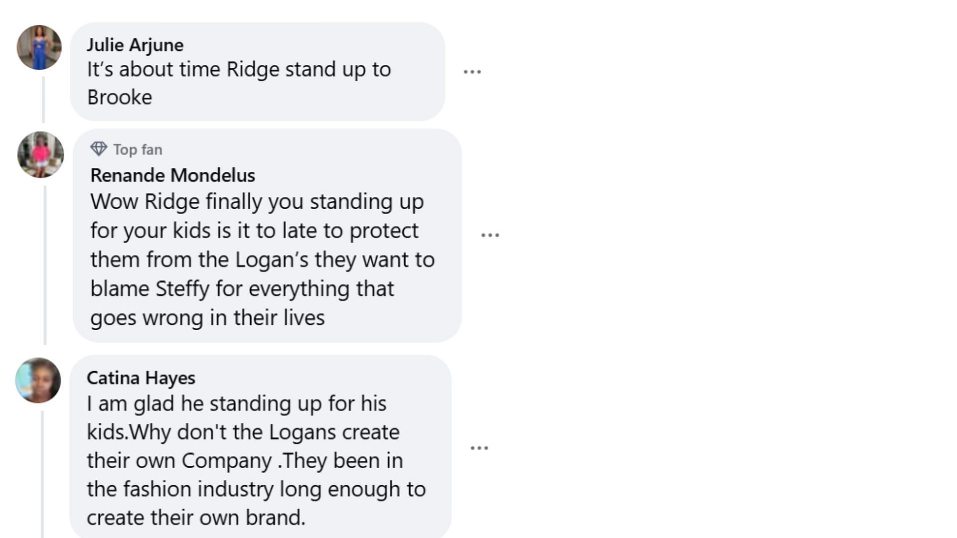 Fans happy about Ridge&#039;s stand (Image via Facebook/The Bold and the Beautiful)