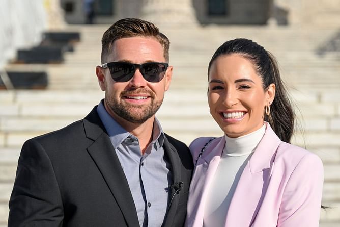 Millionaire Ricky Stenhouse Jr.'s wife Madyson 'not complaining' about winter as she shares first snow at their 300-acre NC estate