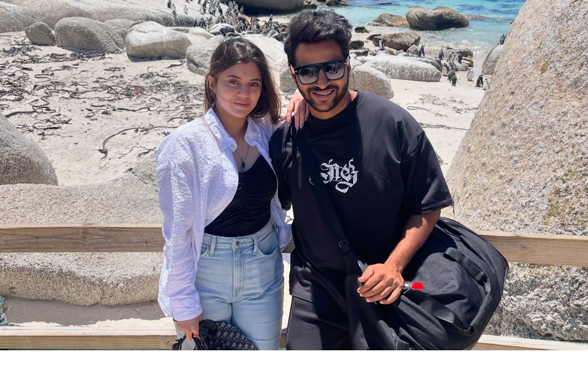Mittali Parulkar (left) with Shardul Thakur. (Pic: Instagram/shardul_thakur)