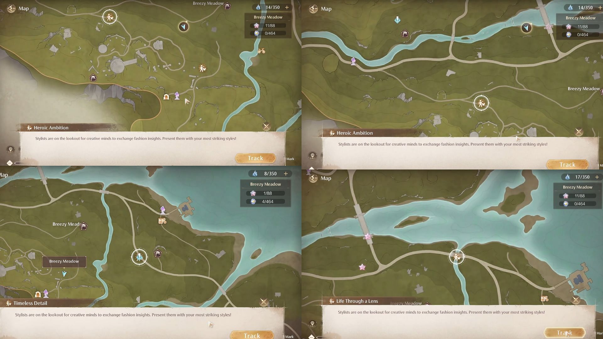 All Rangers faction challenge locations (Image via InFold Games)