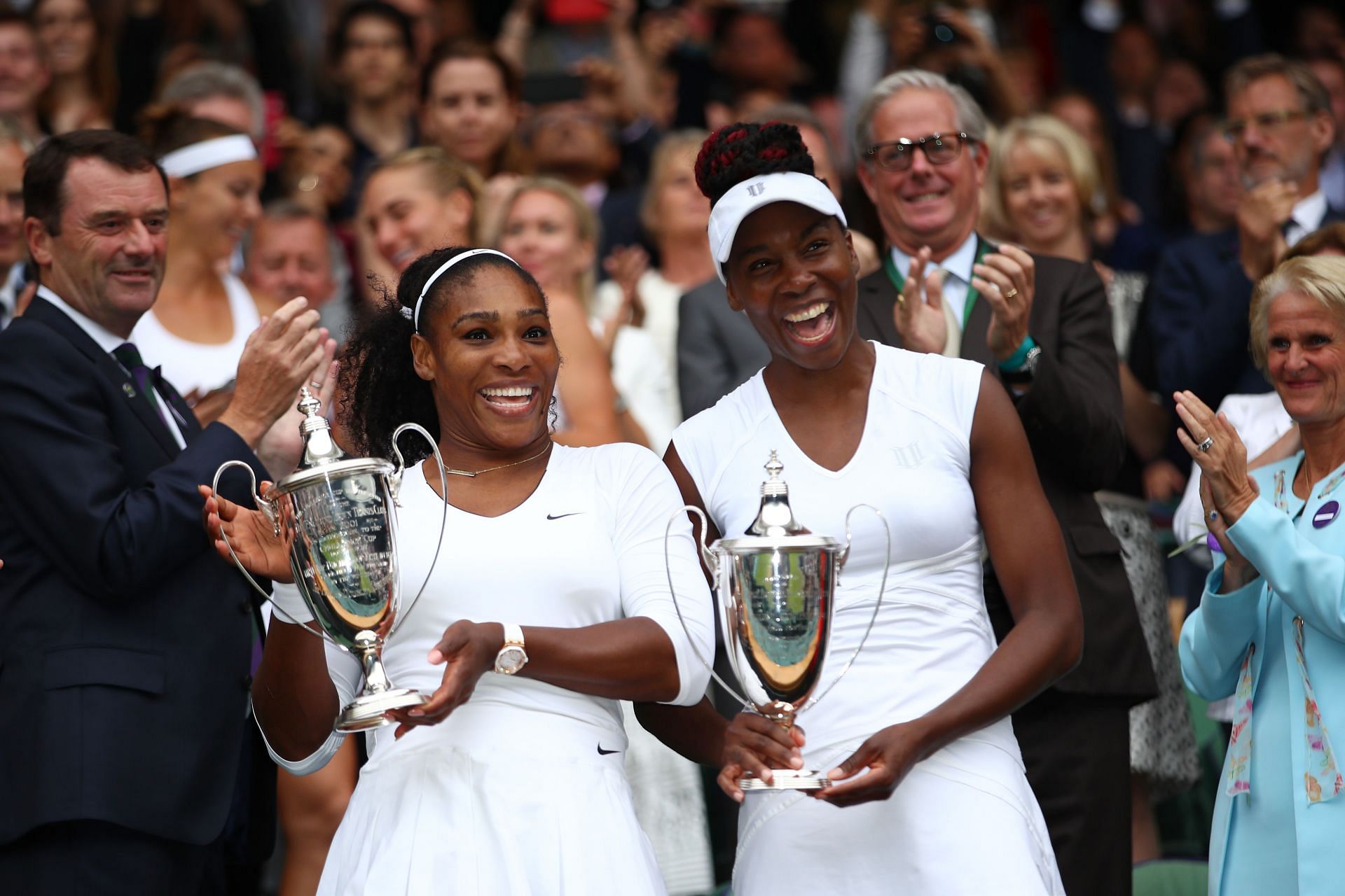 Serena and Venus Williams at Wimbledon 2016. (Photo: Getty)