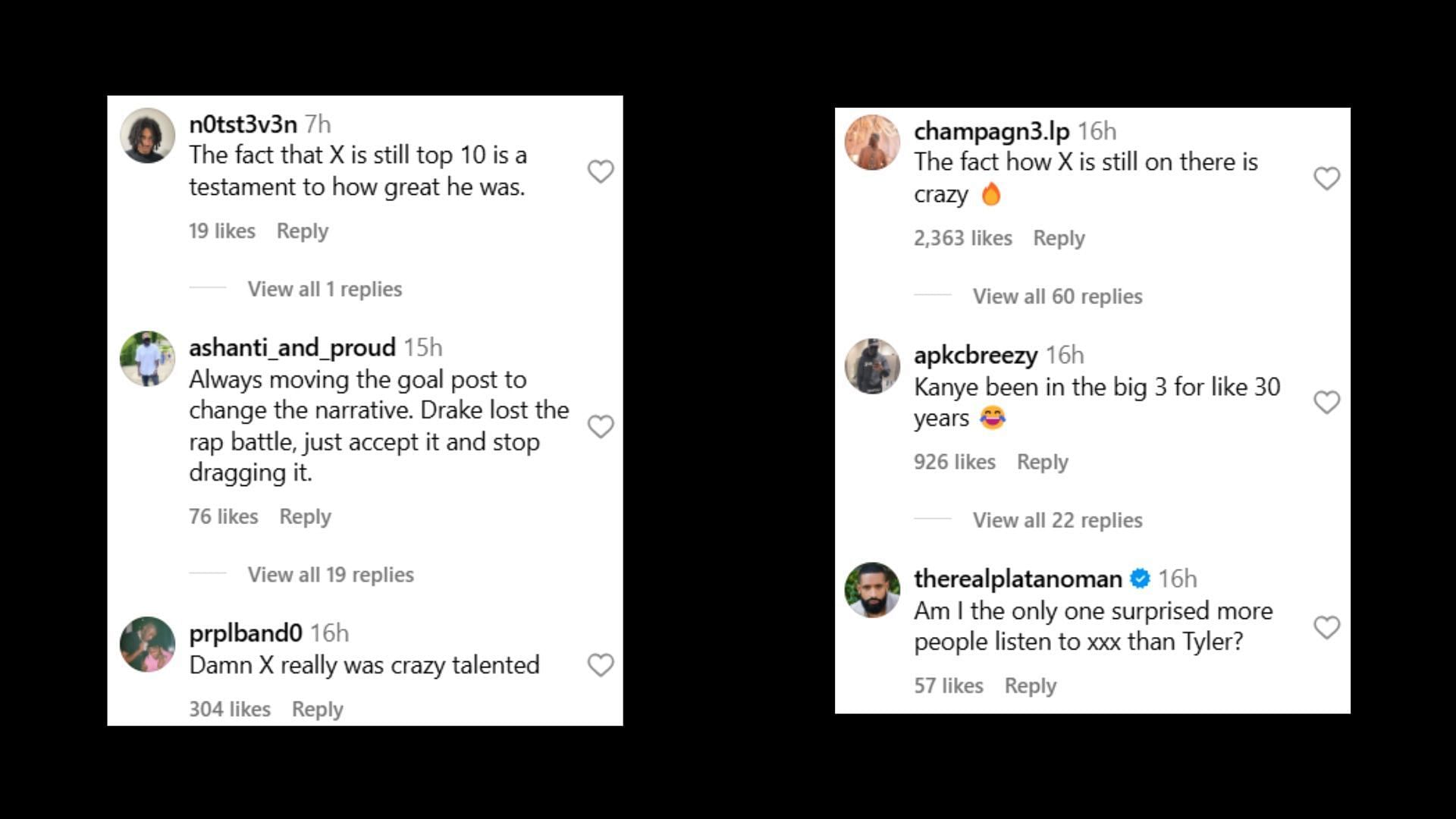 Online responses (Images via Instagram/akademiks)