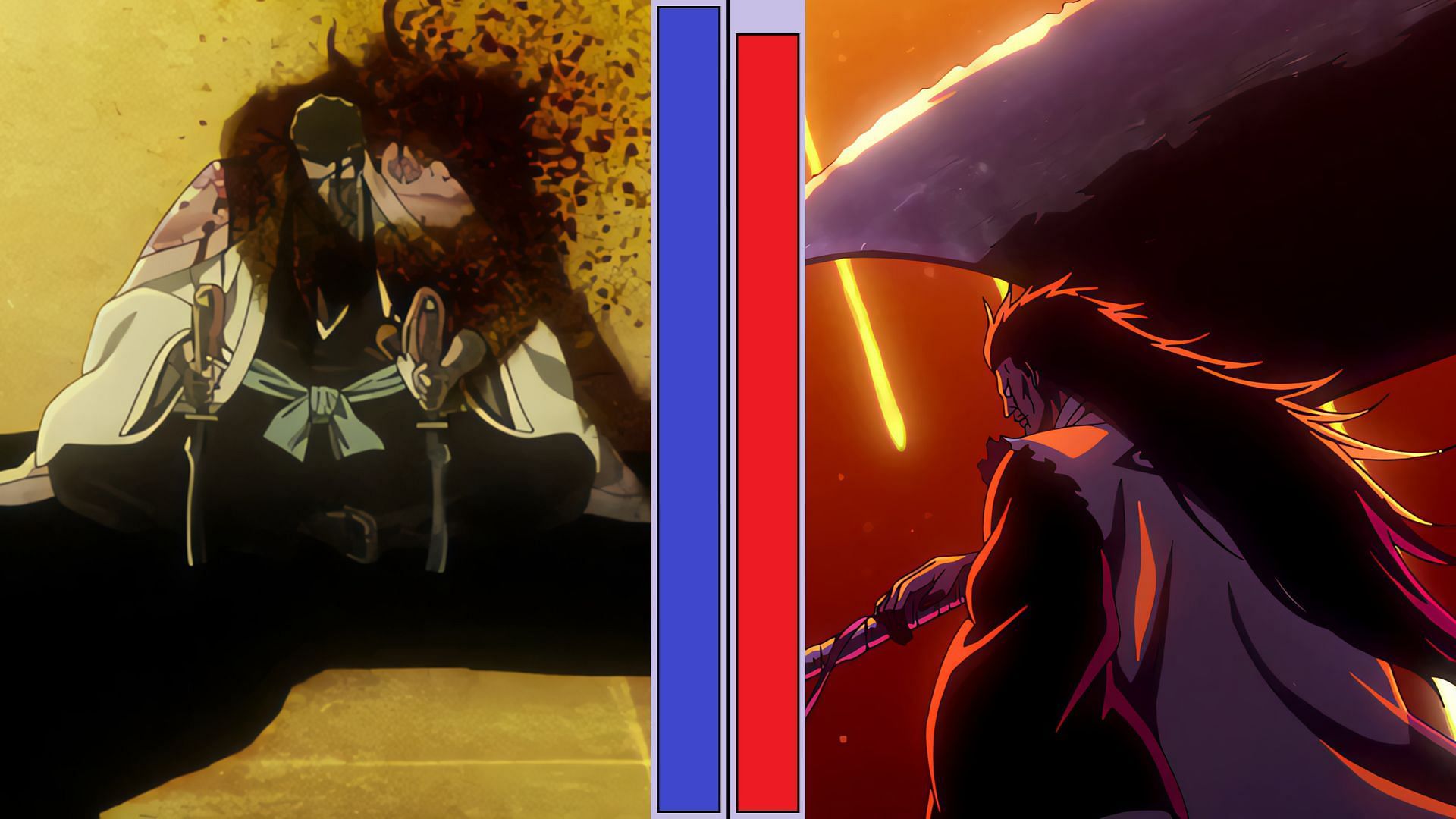 Shunsui vs Kenpachi Zaraki in Bleach (Image via Pierrot Films/Studio Pierrot)