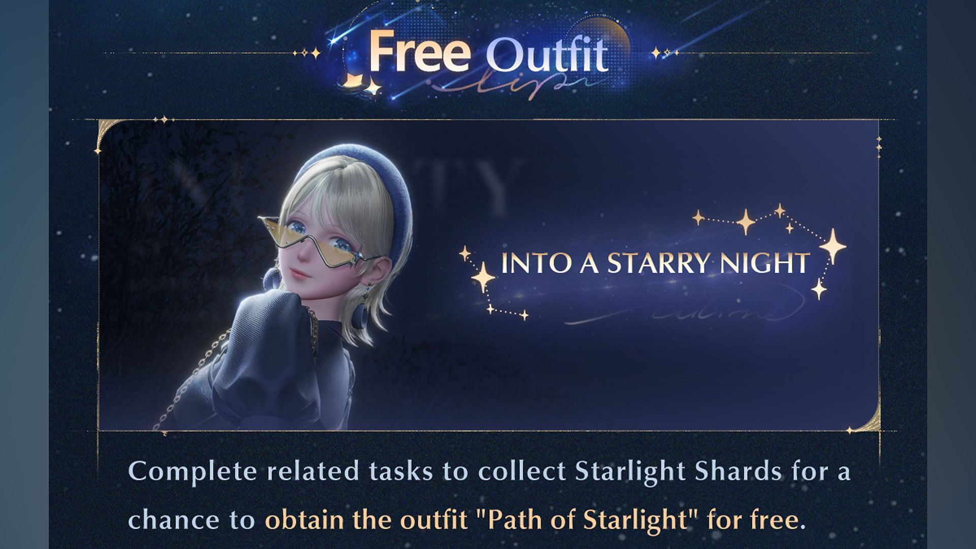 Path of Starlight will be a free outfit (Image via Infold Games)