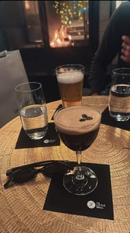 Gianna Tulio having espresso martini (Source: @giannatulio via Instagram)