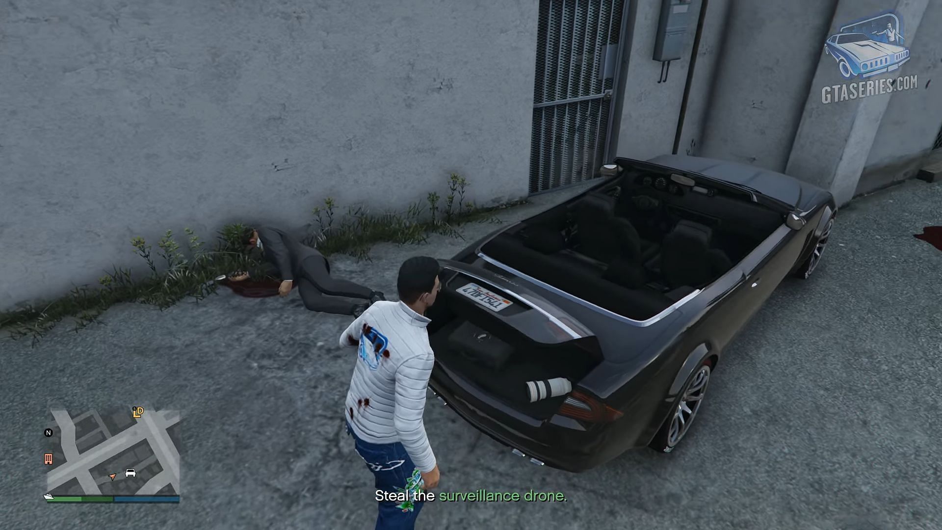 The car is lightly-guarded. (Source: Image via Rockstar Games || YouTube/@GTASeriesVideos)