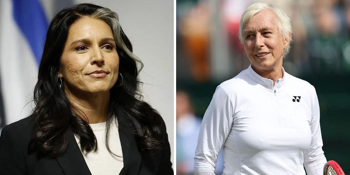 Tulsi Gabbard (L) and Martina Navratilova | Images: Getty