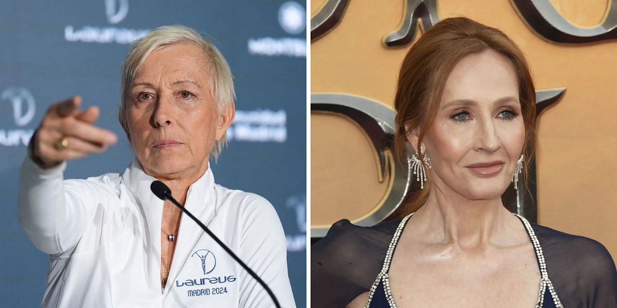 Martina Navratilova (L), J. K. Rowling (R), Sources: Getty