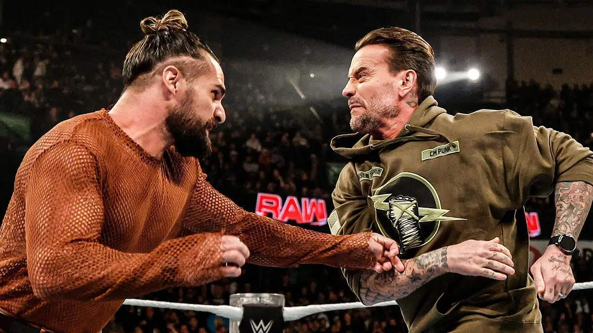 Seth Rollins and CM Punk on WWE RAW. (Image via wwe.com)