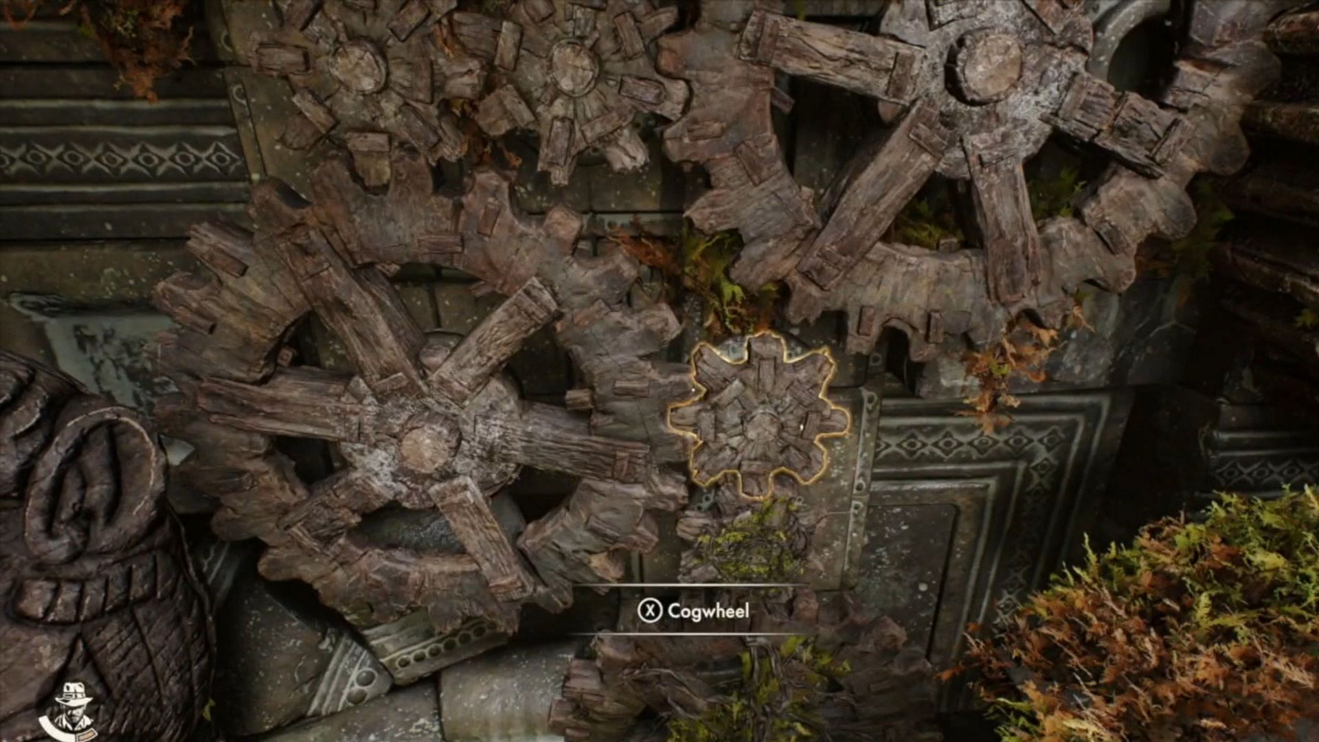 The correct cogwheel placement for the first wheel (Image via Bethesda || Youtube@Trophygamers)