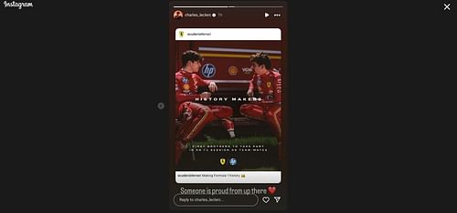 Image credits: Charles Leclerc's Instagram/@charles_leclerc