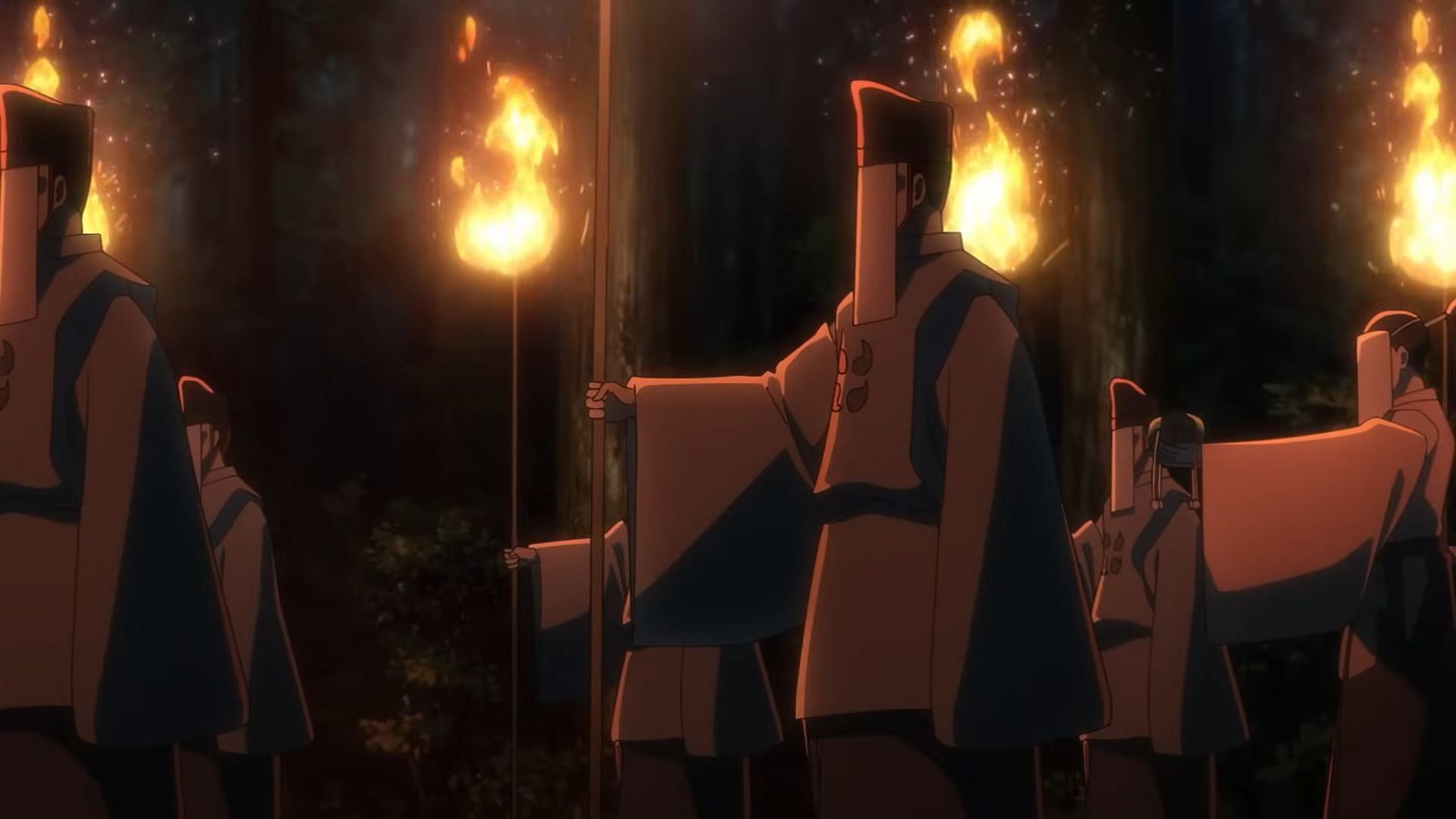 Ise clan ritual as seen in Bleach TYBW part 3 episode 11 (Image via Pierrot Films)