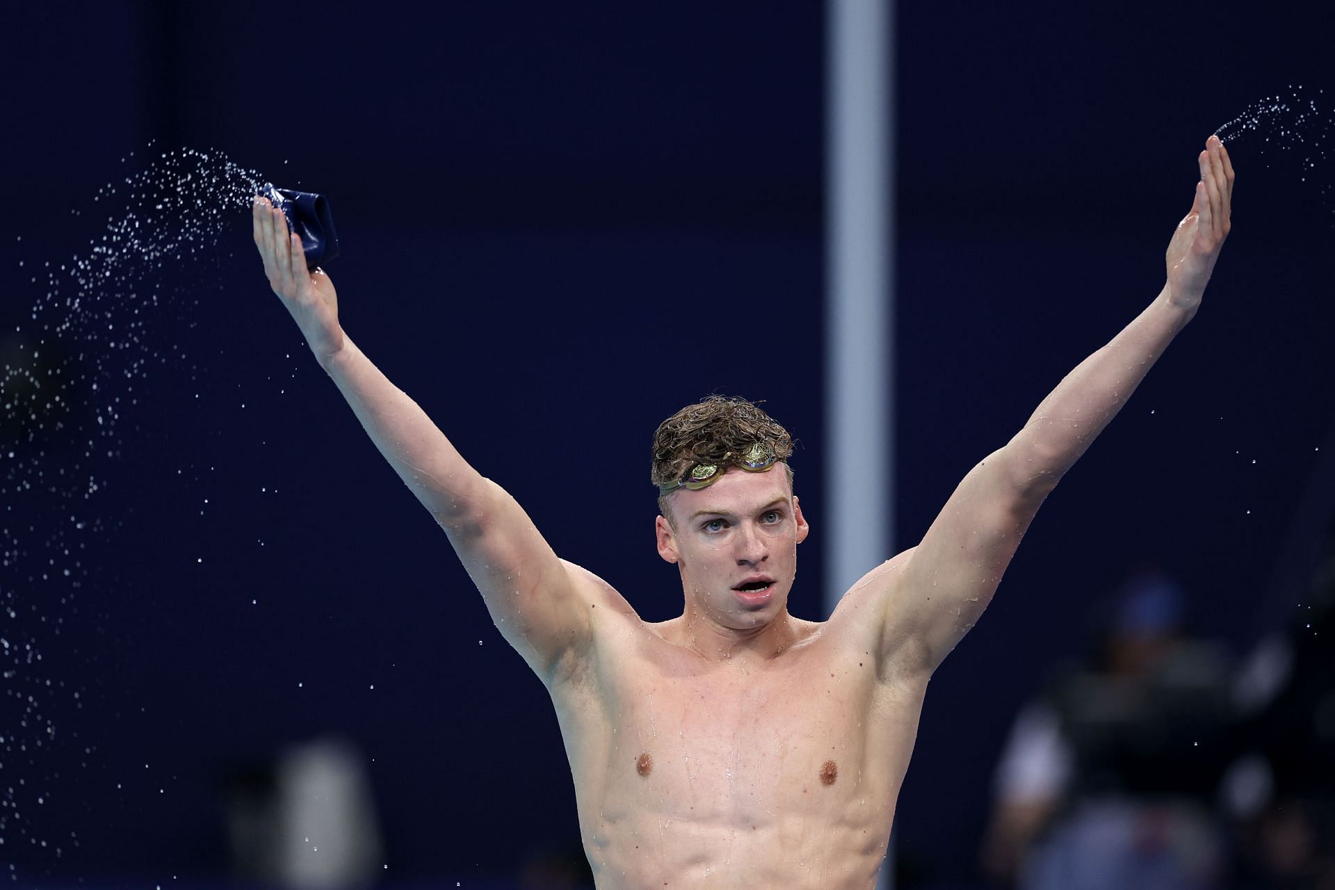 Leon Marchand at Paris Olympics 2024 (Photo by Quinn Rooney/Getty Images)