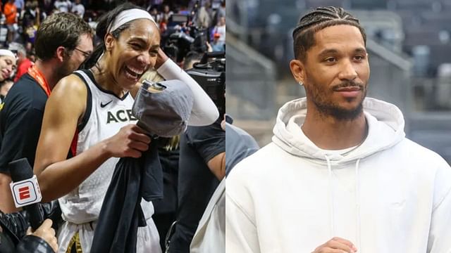 New York Knicks guard Josh Hart, Las Vegas Aces center A