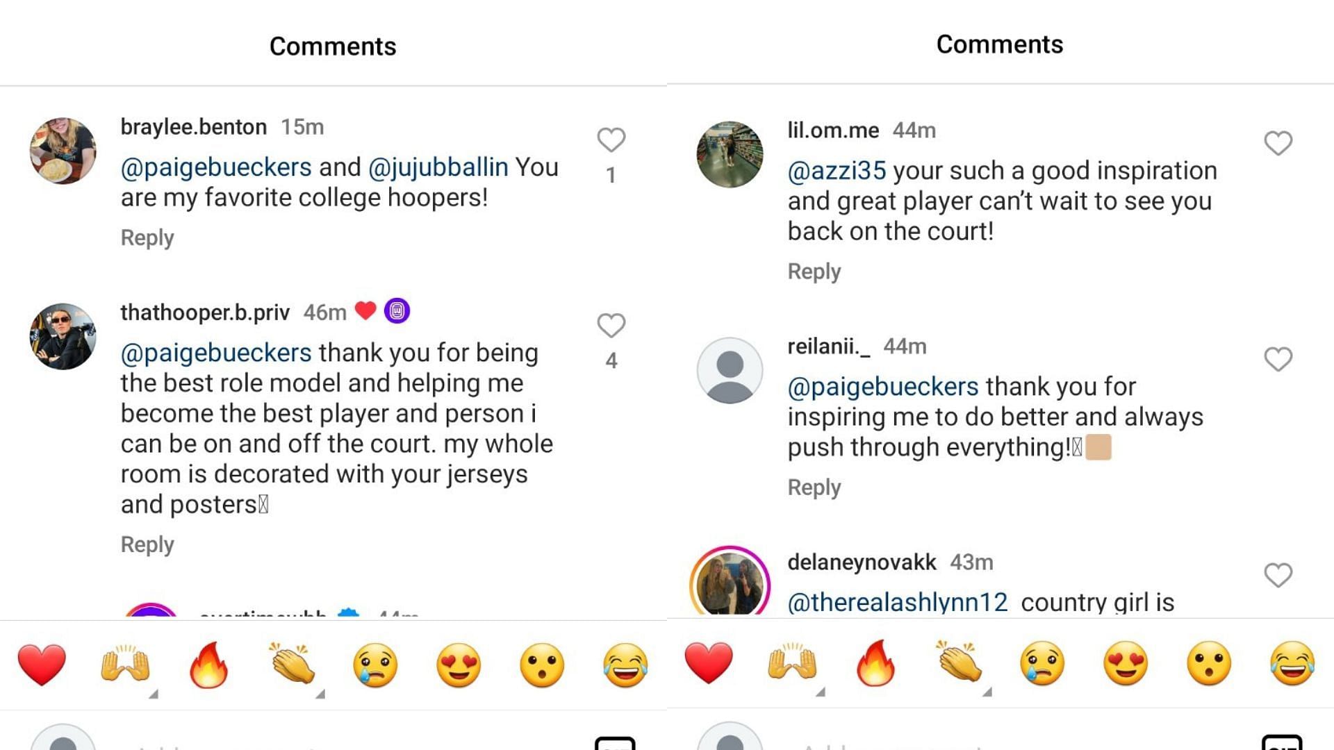 Fans also showed love to Paige Bueckers, Azzi Fudd and JuJu Watkins for a chance to win the Christmas giveaway. Source: Instagram/@overtimewbb