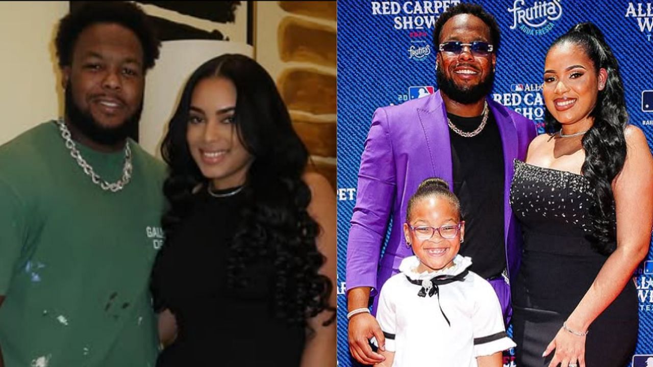 Vladimir Guerrero Jr. with his wife Nathalie and daughter Vlaimel (Images from - Instagram.com/@vladdyjr27)