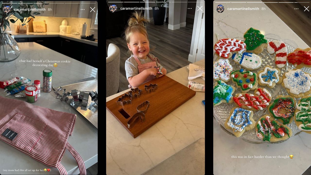 Screenshots of Cara Martinell Smith&#039;s Instagram stories (Images from - Instagram.com/@caramartinellsmith IG Stories)