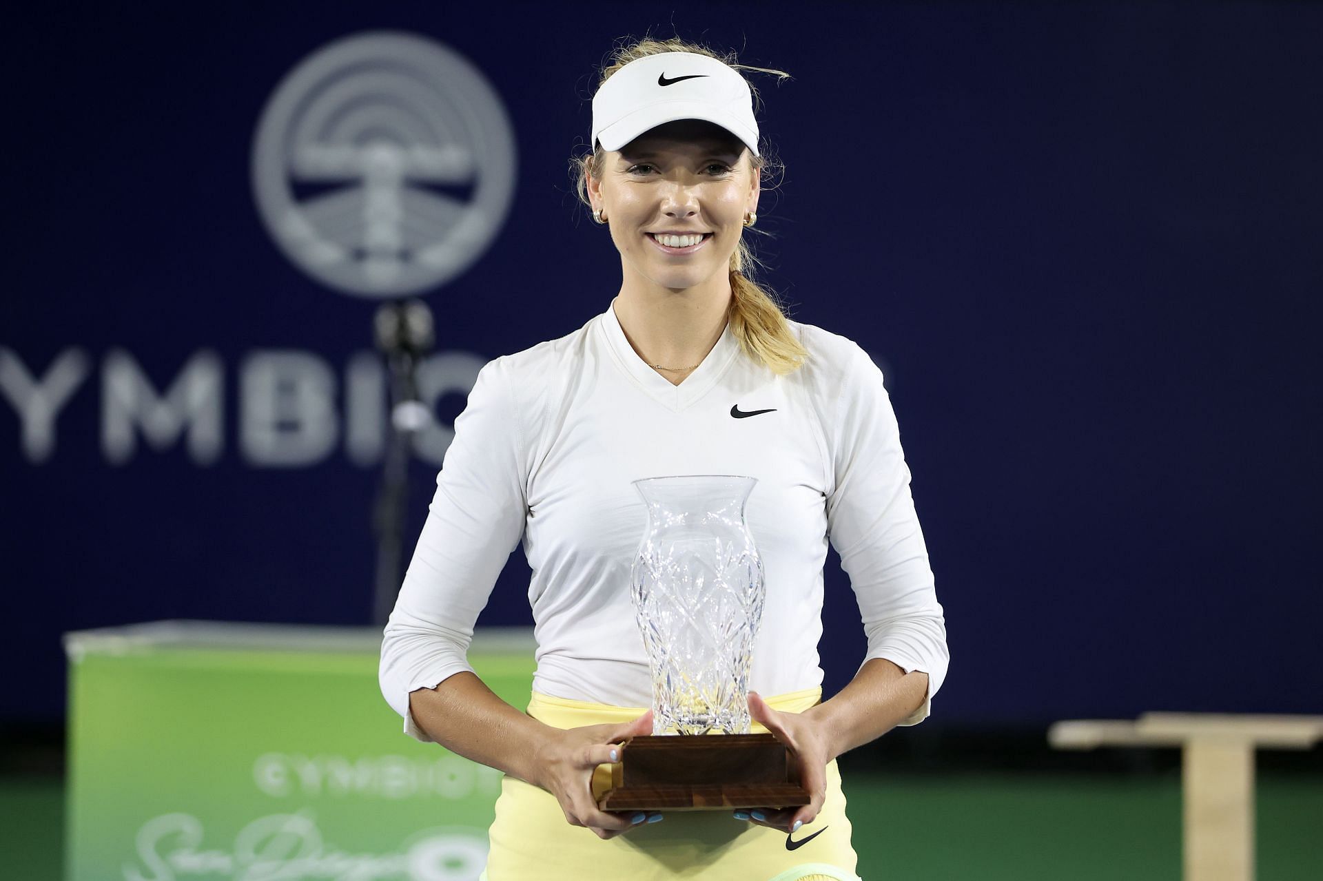 Katie Boulter pictured after winning 2024 San Diego Open (Source: Getty)