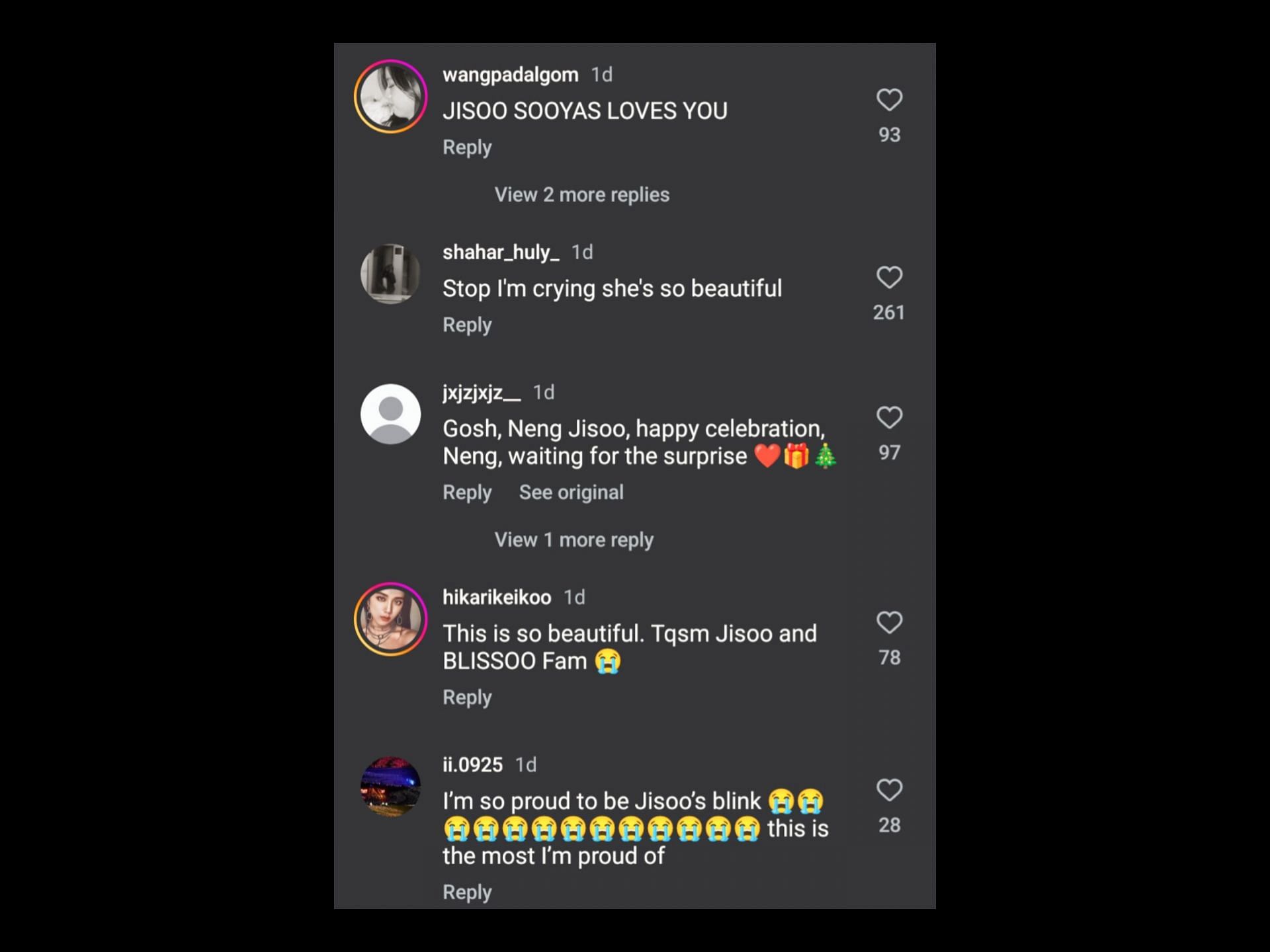 Fans react to BLACKPINK&#039;s Jisoo&#039;s latest Instagram post (Image via @blissoo__official/Instagram)