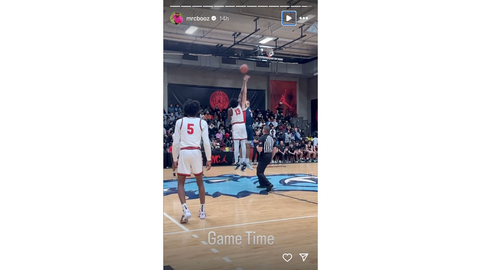 C. Boozer shares a clip of his two sons at the Jordan Holiday Classic. Photo Credit: Carlos Boozer&#039;s IG account