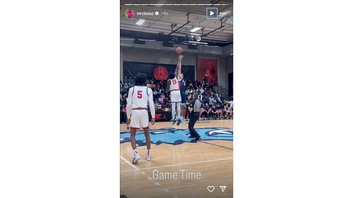 C. Boozer shares a clip of his two sons at the Jordan Holiday Classic. Photo Credit: Carlos Boozer's IG account