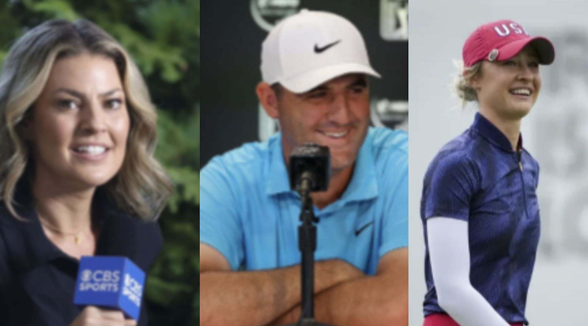 Amanda Balionis, Scottie Scheffler, and Nelly Korda (Image via Getty)