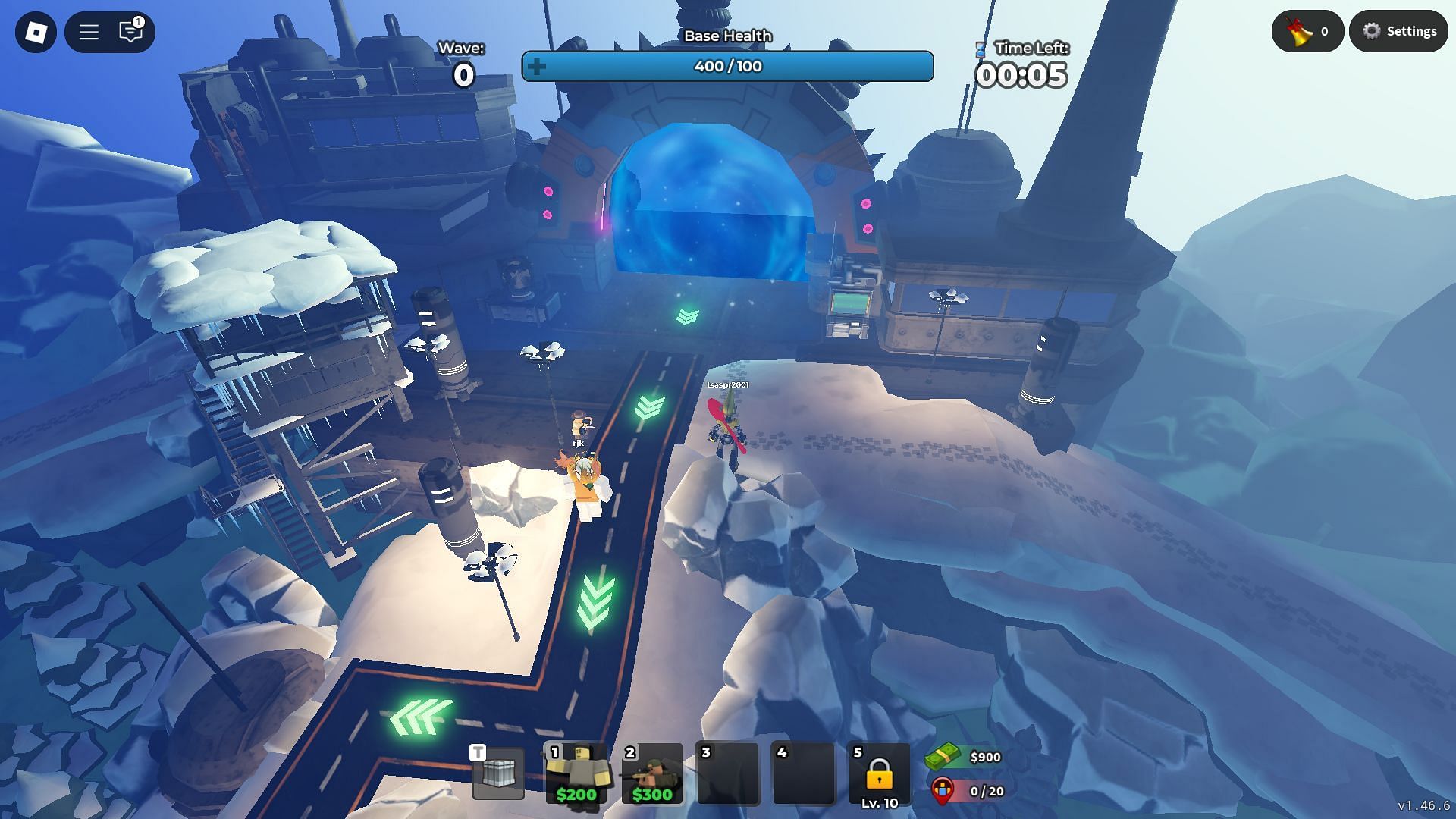 Play with your friends to easily beat the Frost Invasion event (Image via Roblox)