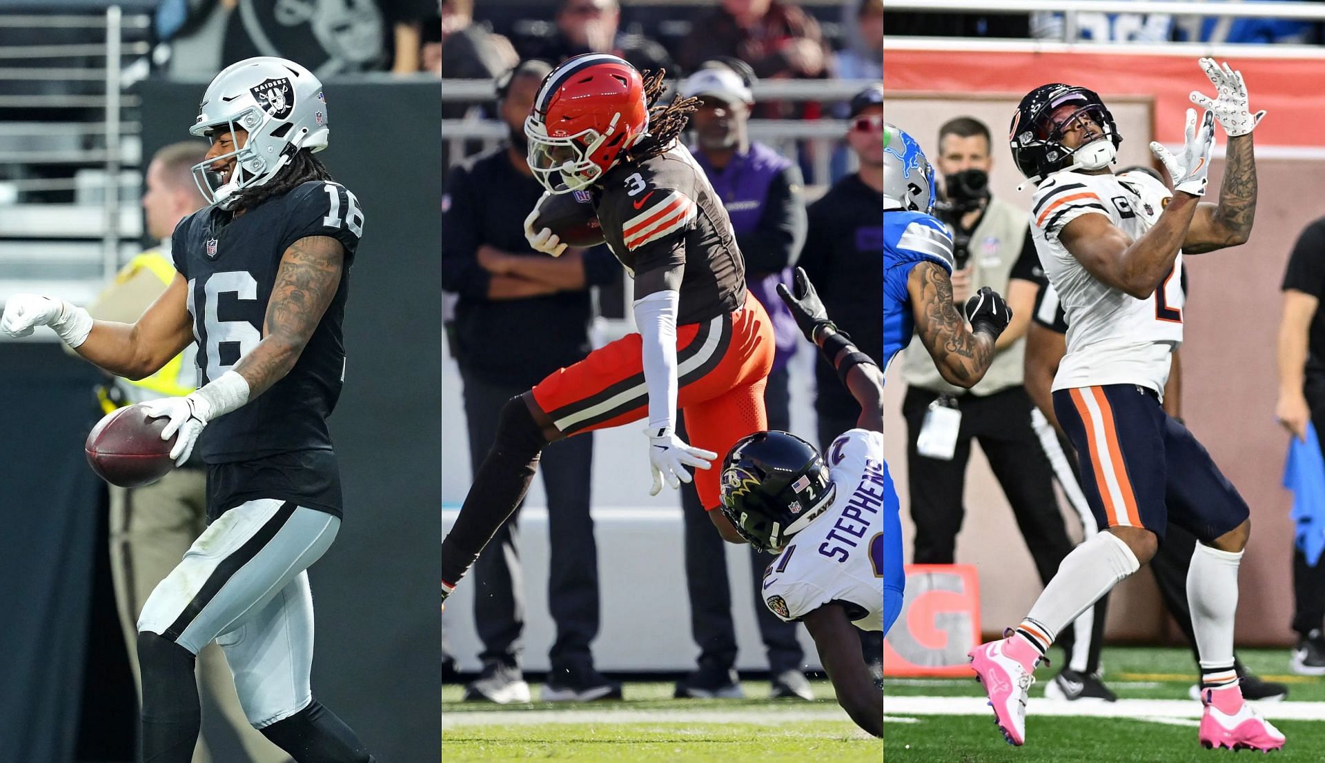 Jakobi Meyers or Jerry Jeudy or D.J. Moore: Who should I start in Week 14 Fantasy Football? (Image credit: Imagn)