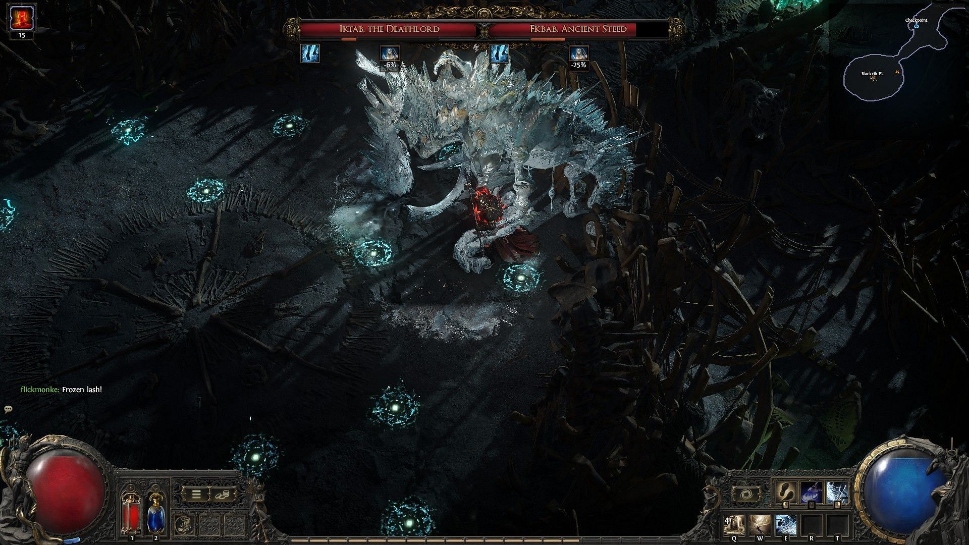 Both bosses frozen in the fight (Image via GGG)