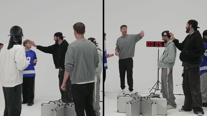 "I need you off set": MrBeast kicks FaZe Banks out of the $100K FaZe Clan challenge set, accusing him of clip-farming