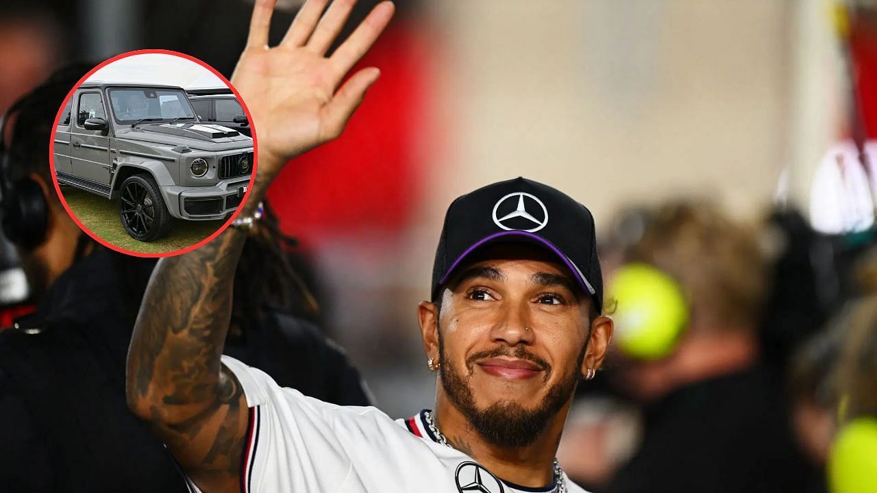 In Picture: Lewis Hamilton (foreground), and Mercedes G-Wagon (circle). Credit: Getty Images.