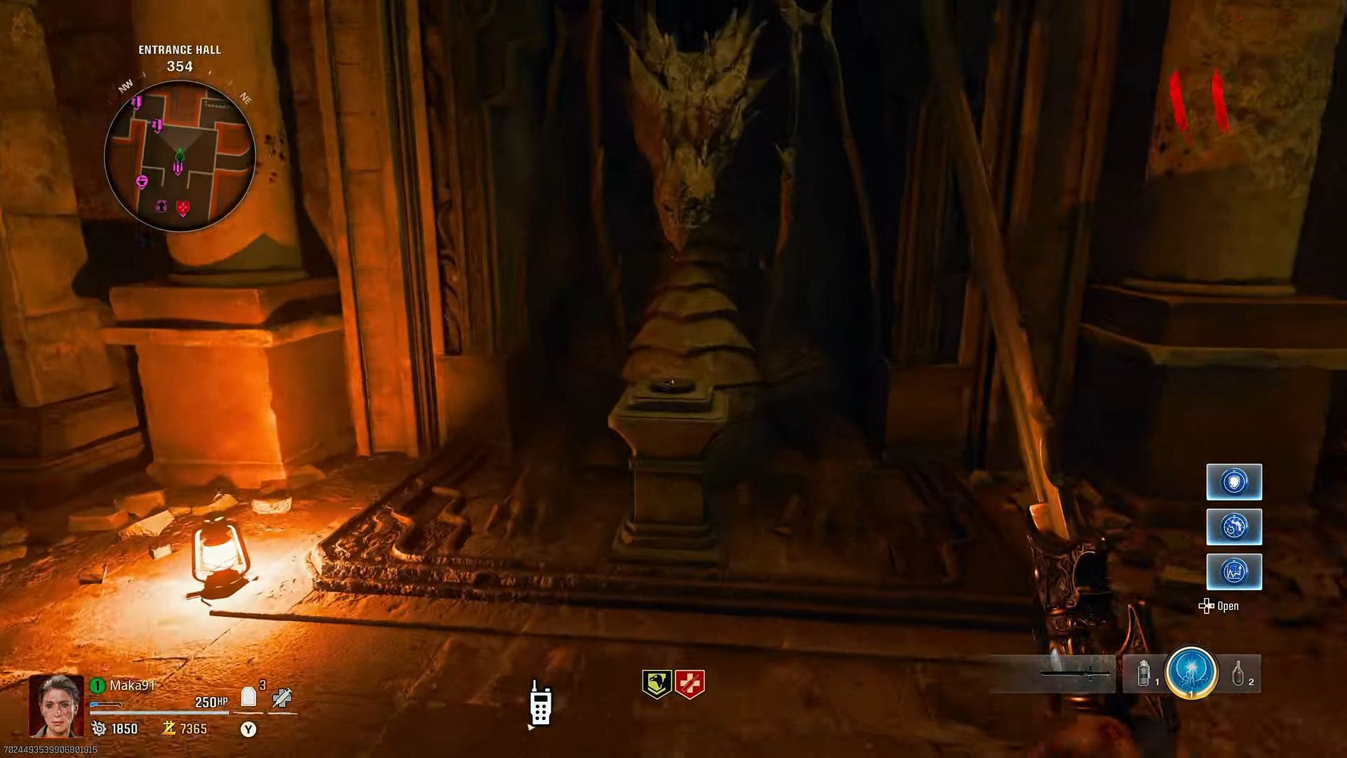 Dragon&#039;s altar in Citadelle des Morts (Image via Activision || YouTube/@ Maka91Productions)