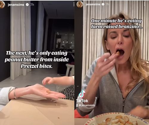 Stills from Jena Sims Instagram story | Instagram@jenamsims