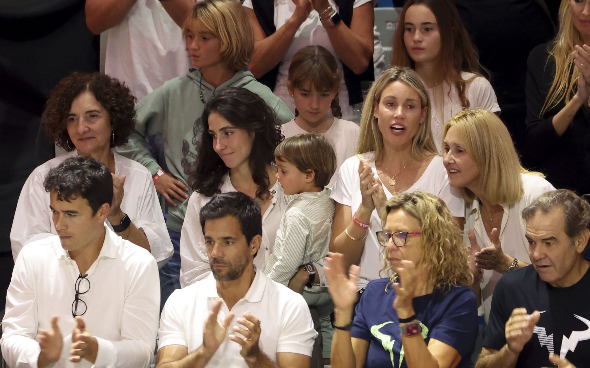 Rafael Nadal&#039;s family pictured at the 2024 Davis Cup Finals - Image Source: Getty