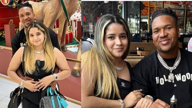 In Pictures: Jose Ramirez's wife Rosedith twins with Guardians star on a romantic outing