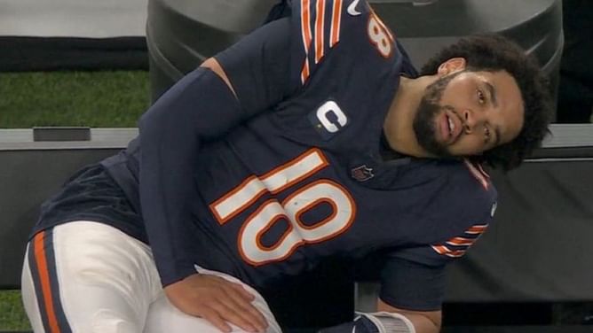 Watch: Caleb Williams' sideline video goes viral as Bears QB looks defeated on MNF against Vikings
