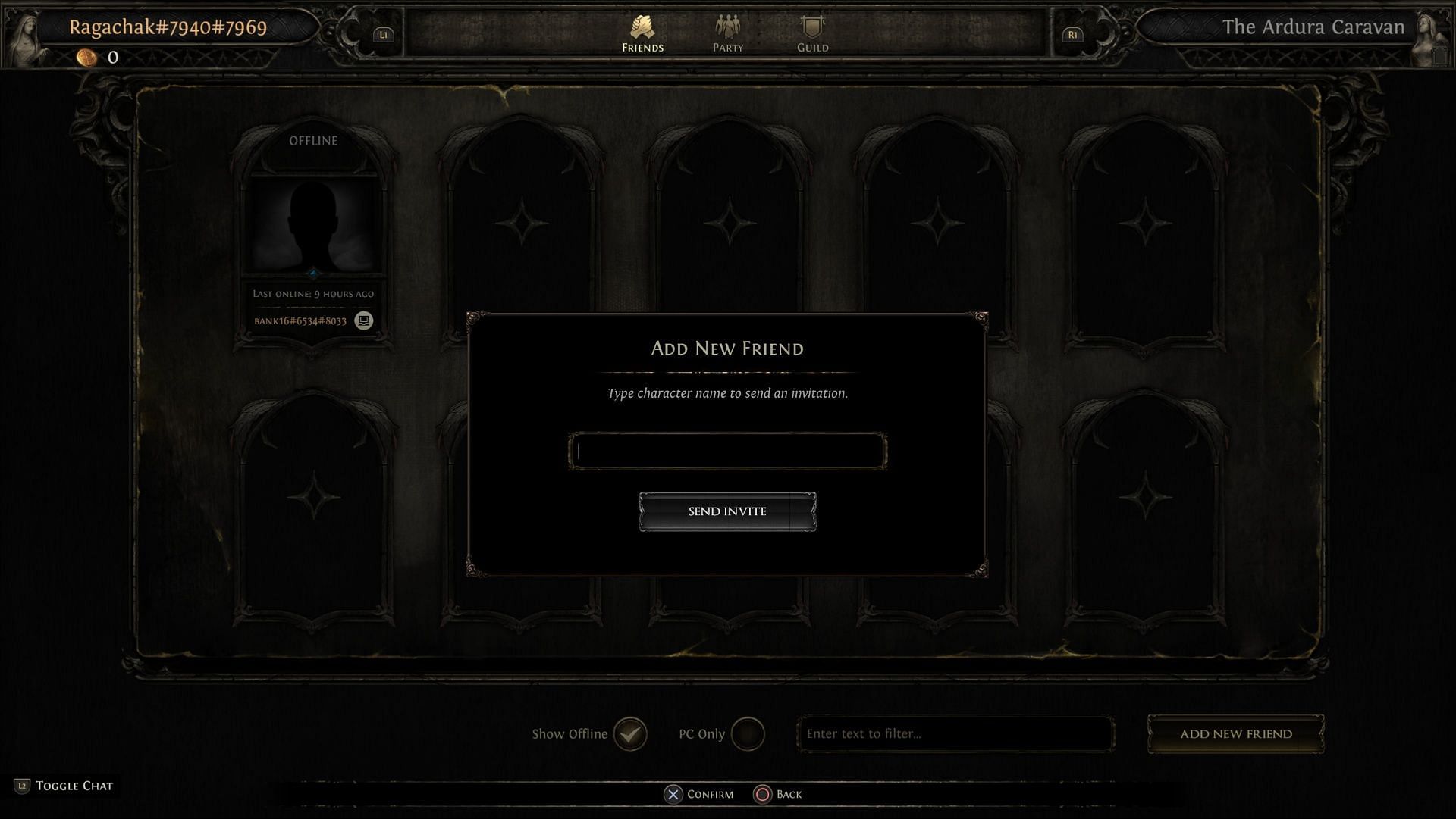 PoE 2 makes it pretty easy to add friends (Image via Grinding Gear Games)