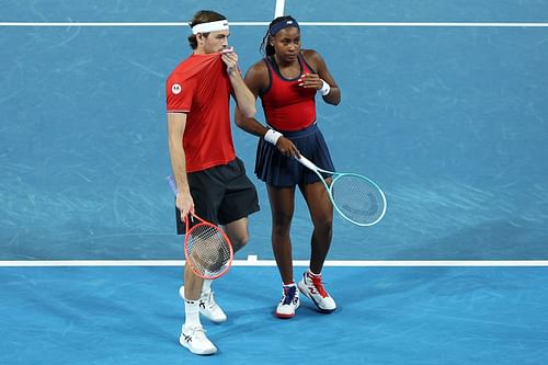 Taylor Fritz and Coco Gauff pictured at 2025 United Cup (Source: Getty)